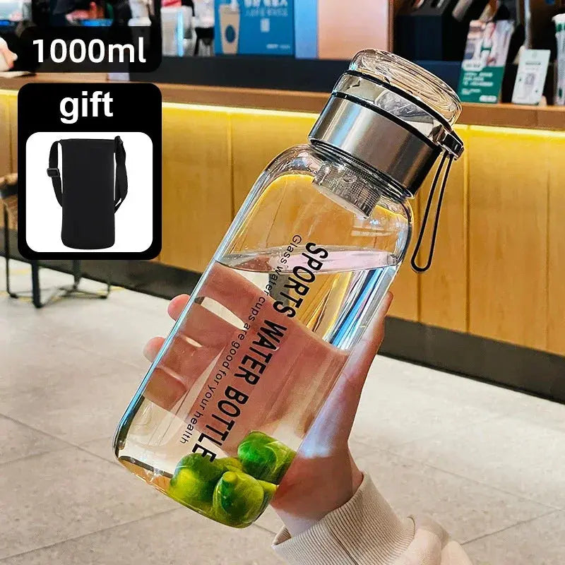 2L Large Glass Water Bottle Auraveia