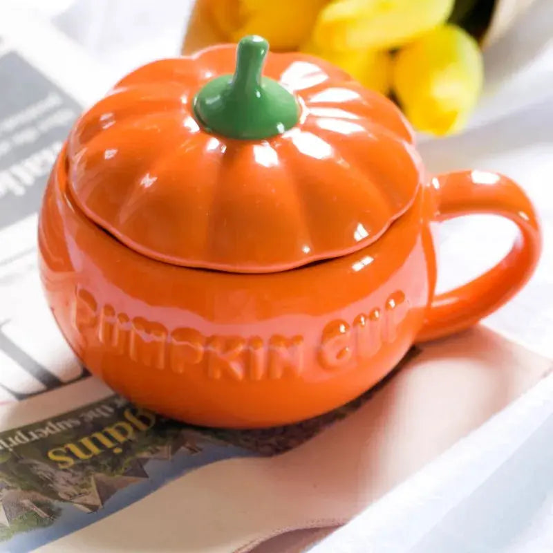 Pumpkin Ceramic Thermos Cup Auraveia