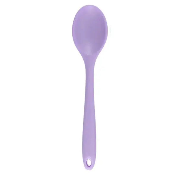 Long Handle Silicone Ladle Soup Spoon Colander Ramen Noodles Tablespoons Scoop Rice Salad Stirring Spoons Kitchen Teaspoons - Auraveia